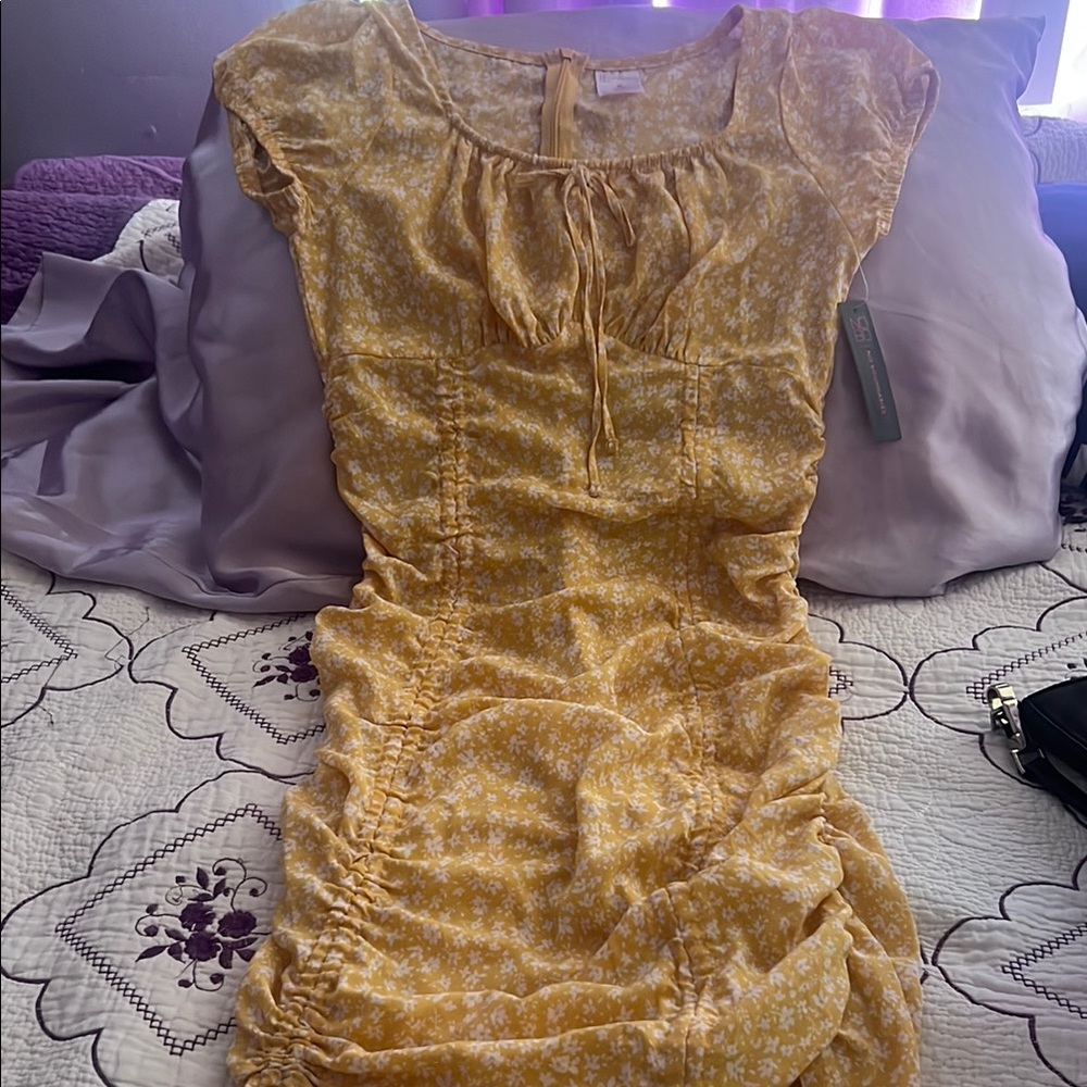 Yellow Floral Dress